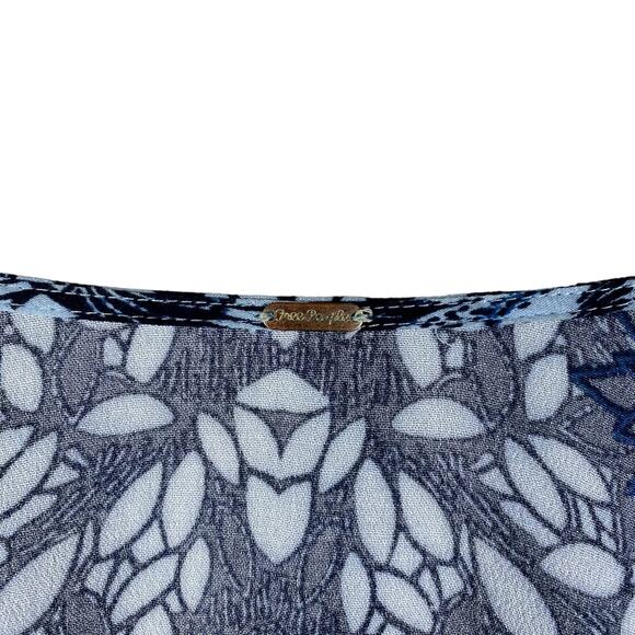 Free People Birds Of A Feather Top Blue Medium - Picture 4 of 7